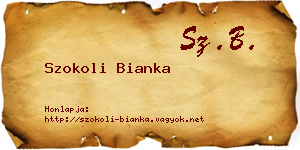Szokoli Bianka névjegykártya